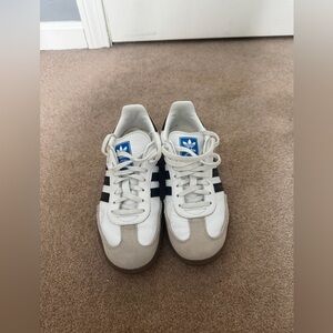 adidas White Black Blue Retro Athletic Sneakers